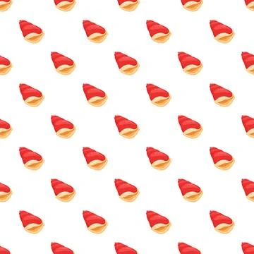 Red mollusc shells creating a repeating nautical design 스톡 일러스트