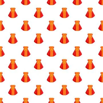 Red money bags repeating pattern symbolising wealth Illustrazione stock