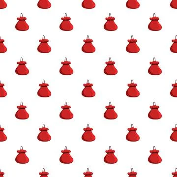 Red money drawstring pouch bag seamless pattern 스톡 일러스트