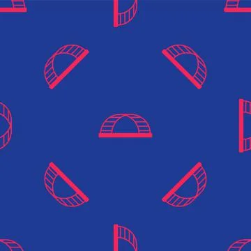 Red Monkey bar icon isolated seamless pattern on blue background. Vector Stock Illustration