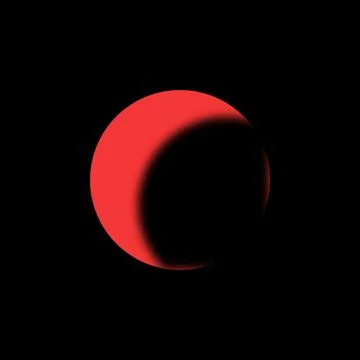 Red moon on a black background 스톡 일러스트