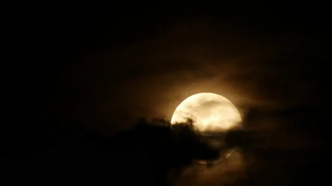 Red moon Video stock 155279385