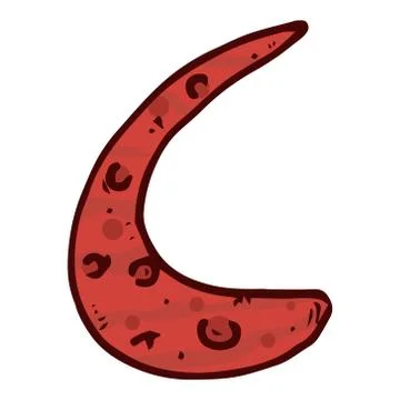 Red Moon icon. Stock Illustration