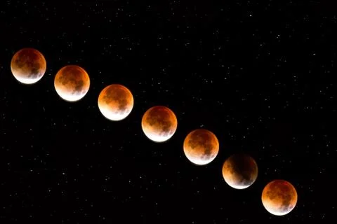 Red moon Stock Photos
