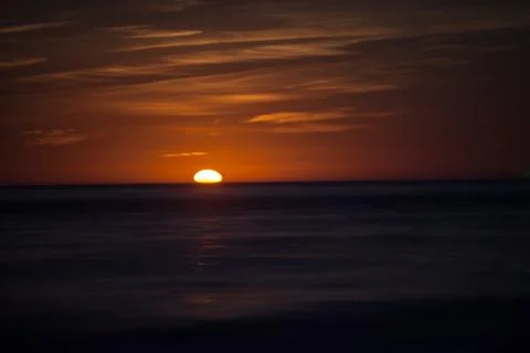 Red Moon Rising Stock Photos