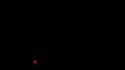 Red moon Time lapse Stock Footage 134816837