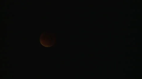 Red Moon Total Eclipse, very dark moon Stock Footage 55300120