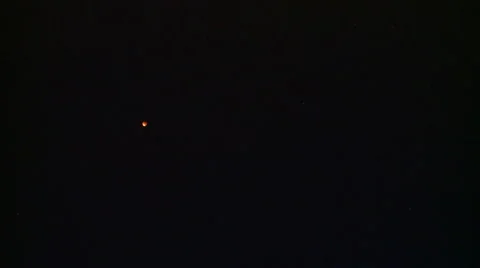 Red Moon Total Eclipse, Very Wide shot Stock Footage 55300476