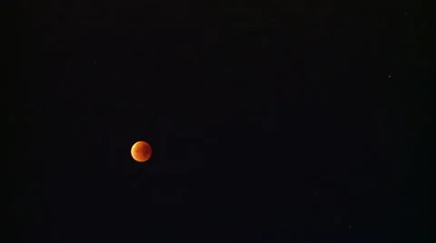 Red Moon Total Eclipse, wide shot Stock Footage 55299960