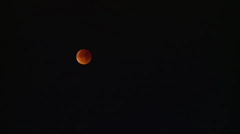 Red Moon Total Eclipse, Wide shot Stock Footage 55299975