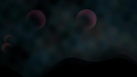 Red moons in dark cloudy sky. Stock Footage 333928471