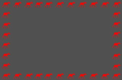 Red Moose Border Frame Stock Illustration