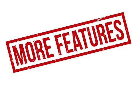 Red More Features Rubber Stamp Seal Vector Stock Illustration