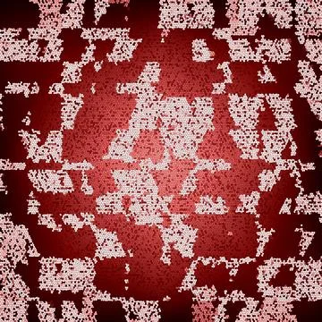 Red Mosaic Abstract Background. Hexagonal Digital Pattern イラスト素材