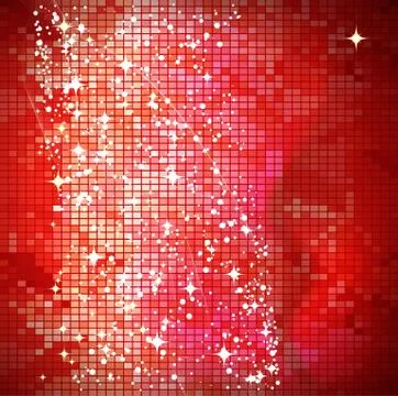 Red mosaic background - vector illustration Illustrazione stock