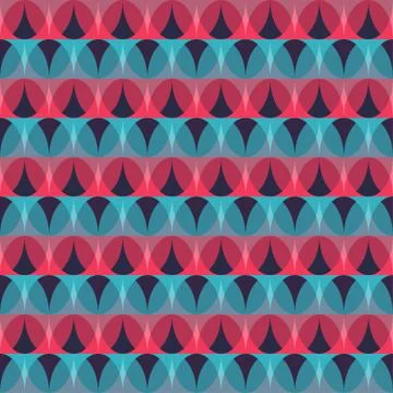 Red mosaic seamless pattern Stock Illustration