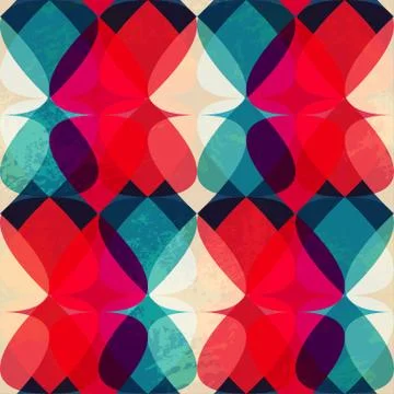 Red mosaic seamless pattern Stock Illustration