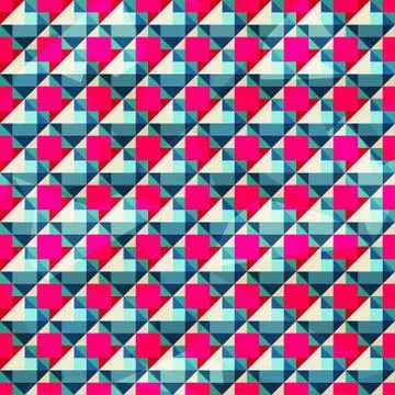 Red mosaic seamless pattern. Stock Illustration