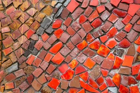 Red Mosaic Tile Background Stock Photos