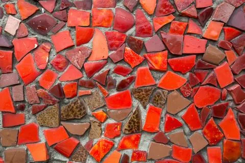 Red Mosaic Tile Background Stock Photos