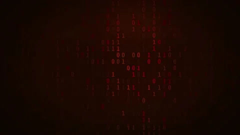 A Red motion graphic of multiple falling symbols and characters Stock Footage 155224205