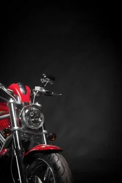 Red motorcycle Stock Photos