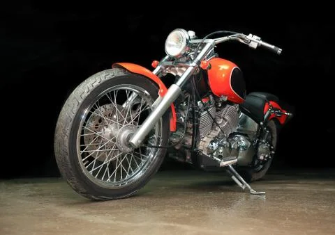 Red motorcycle Stock Photos