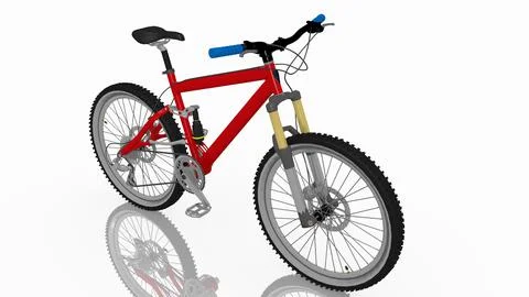 Red Mountain Bike 3D model - .obj - .blen - .3ds 3D Model