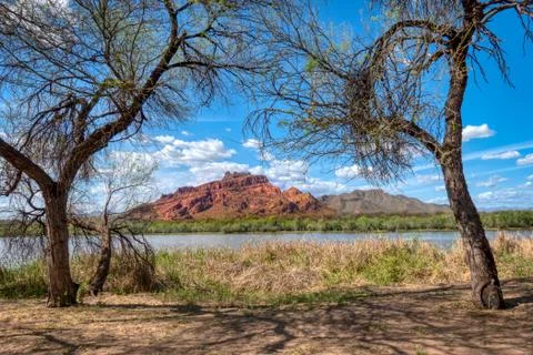 Red Mountain ( Mt. McDowell) Stock Photos
