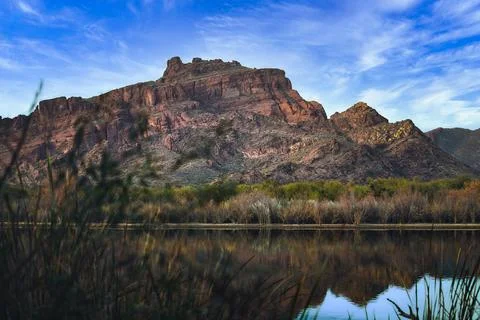Red Mountain Oasis Foto stock