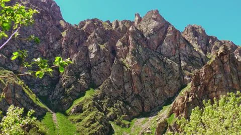 Red mountain Stock Photos