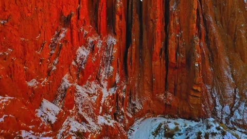 Red Mountain Stone Forest Wide Shot 4K Stock Footage 335078861
