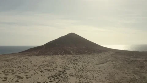 Red Mountain, Tenerife, Spain, Flight through the desert to the Red Mountain. Stock Footage 133071584