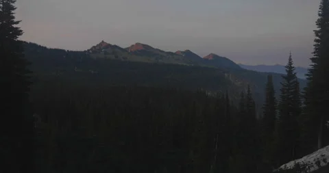 Red Mountain tops at Sunset Stock Footage 165297096