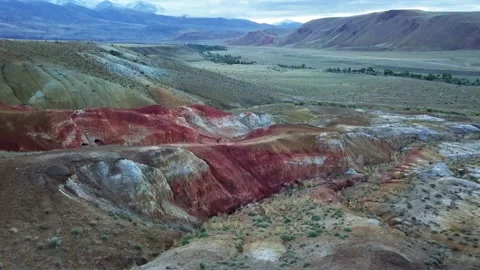 Red mountains of Altai Stock Footage 196737006