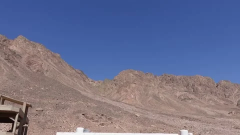 Red mountains in the desert in egypt Stock Footage 234815236