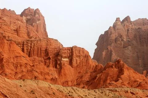 Red mountains Stock Photos