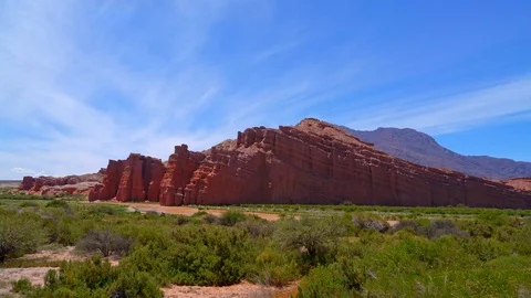 Red mountains at route 40 in between the towns Salta and Cafayate Stock Footage 109509451