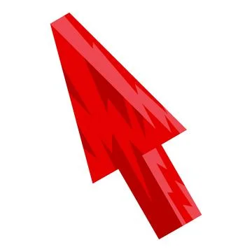 Red mouse cursor showing concept of clicking Stockillustratie