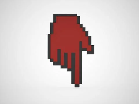 Red mouse pointer 스톡 일러스트