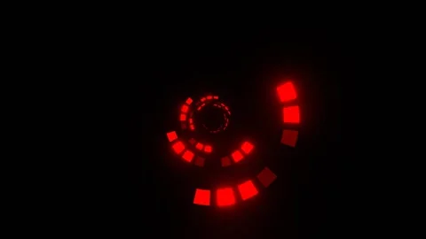 Red Movement of Squares in Rings Background VJ Loop in 4K 動画素材 317454223