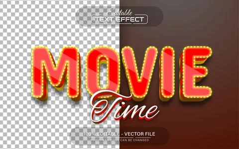Red movie text effect style editable イラスト素材
