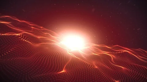Red moving abstract wave backgrounds Stock Footage 88281589