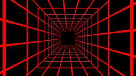 Red Moving Bright Elements Background VJ Loop in 4K Stock Footage 274729543