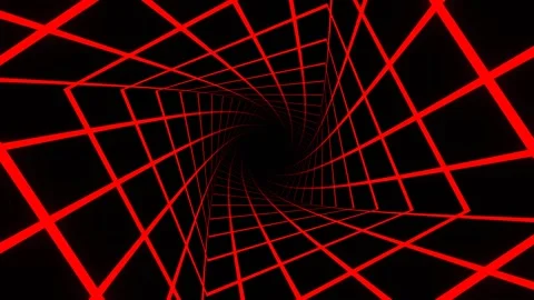 Red Moving Bright Elements Background VJ Loop in 4K Stock Footage 312160737