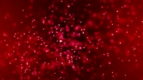Red moving dots on dark screen, depth effect, mockup Stock Footage 168319332