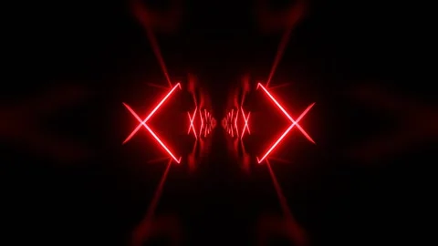 Red Moving Neon Lines Abstract Geometric Pattern Background VJ Loop in 4K Stock Footage 344102168