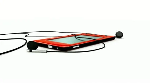 Red mp3 player Stock-Footage 11365549