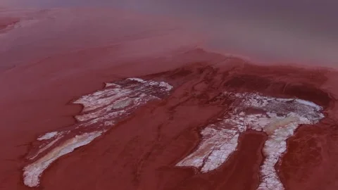 Red Mud Dam Of Contaminated With Toxic Aluminium Waste 動画素材 284716626