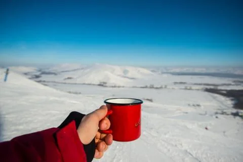 A red mug Stock Photos